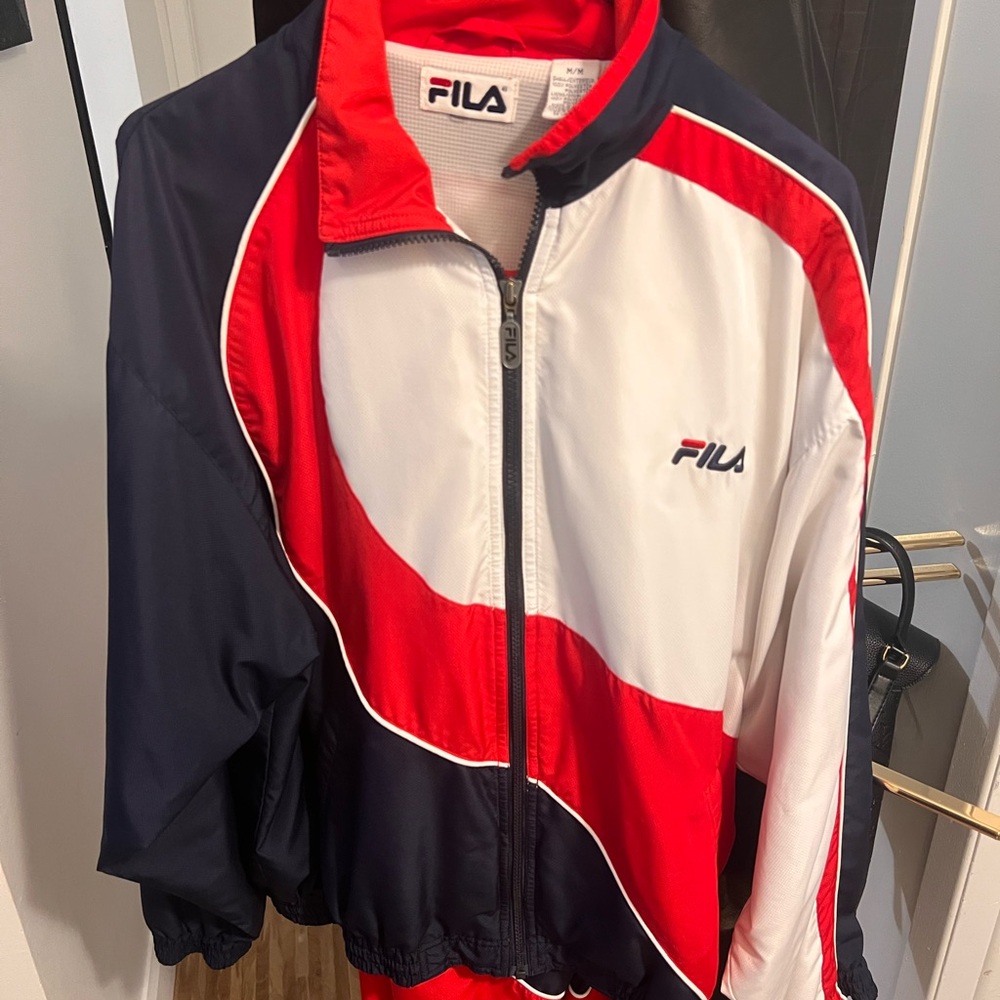 Fila Red, White, and Blue Track Jacket
